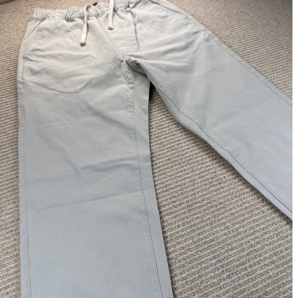 J.Crew Cordura Dock Pants Mens XS Stone Drawstring Cotton Blend‎ CK691